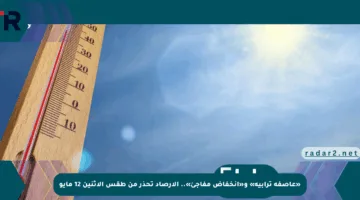 «عاصفة ترابية» و«انخفاض مفاجئ».. الأرصاد تحذر من طقس الإثنين 12 مايو